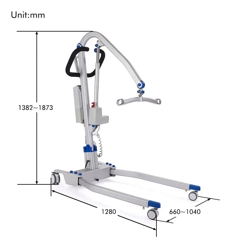 Physical Equipments Lift Foldable Movable Patient Lifter Aluminum Electric Hoist For Disabled