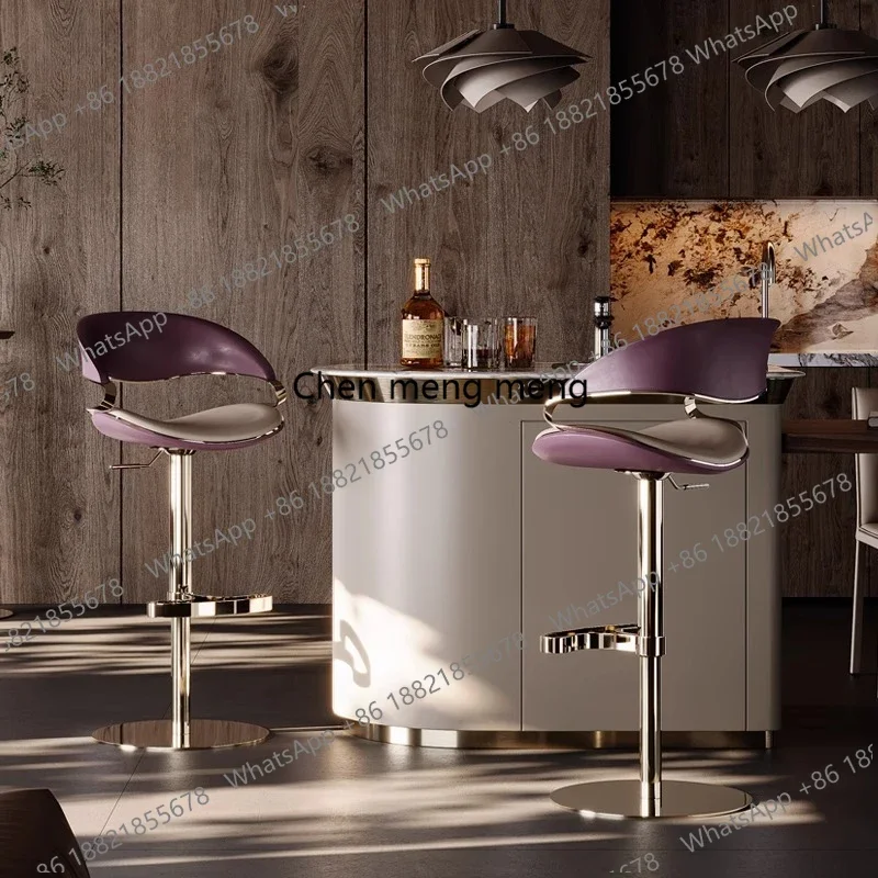 ss03A Accent Make Up Bar Chairs Counter Restaurant Minimalist Computer Barstools Relaxing Ergonomic Bancos De Bar Trendy Furnitu