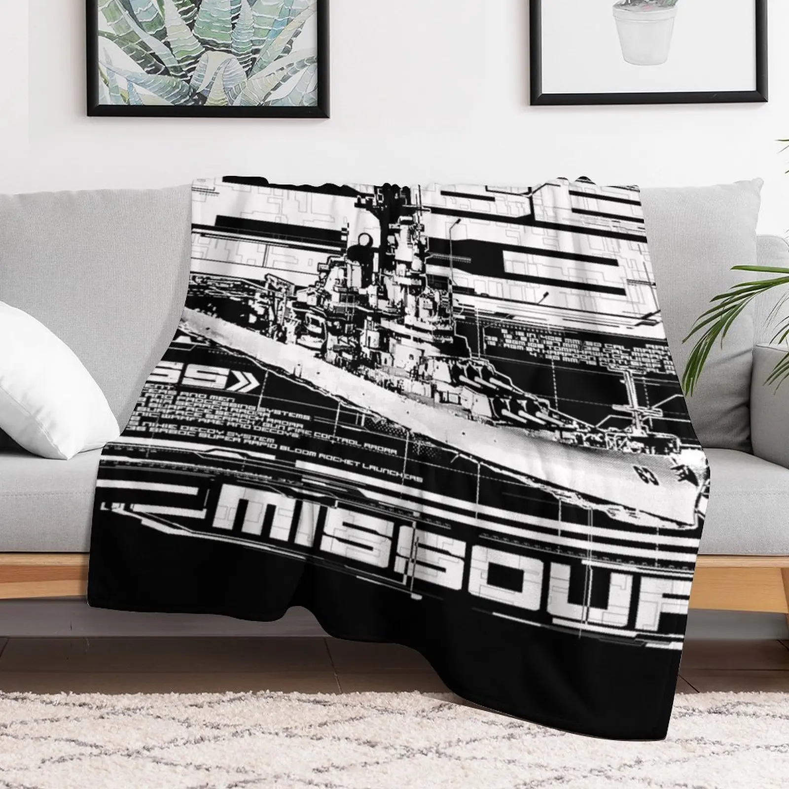 Battleship Missouri Throw Blanket Stuffeds Blankets Sofas Of Decoration Blankets