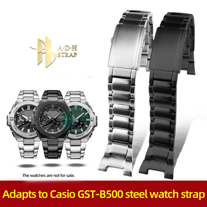 محرز الدقة الصلب حزام ساعة اليد ل كاسيو G-صدمة GST-B500 الرجال حزام (استيك) ساعة سوار مقاوم للماء gst-b500