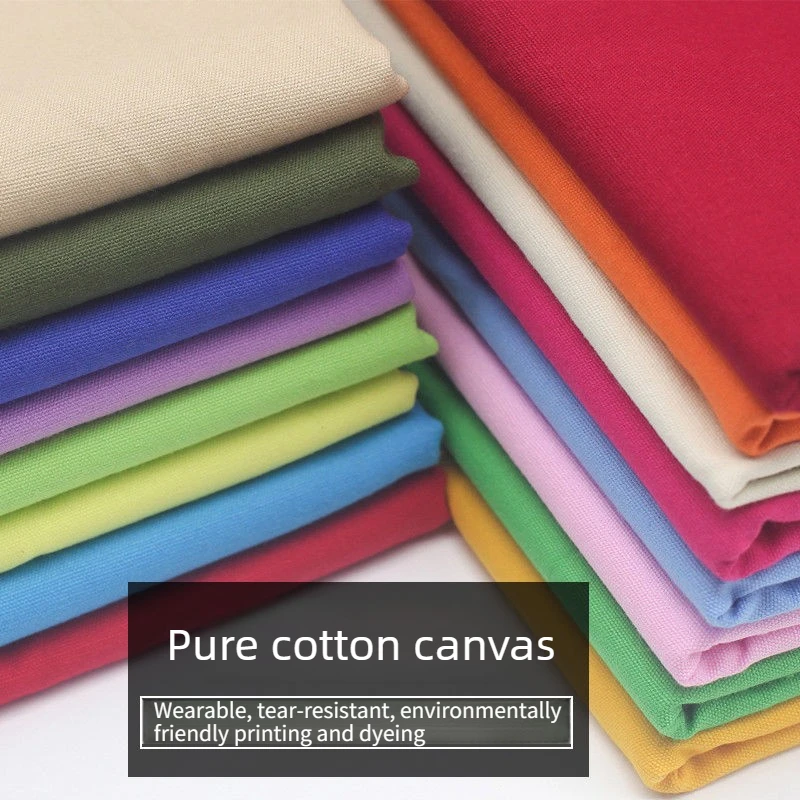 Thickened Cotton Canvas Fabric By Meters for Bag Sofa Cover Pillowcase Tablecloth Diy Sewing Wearable Textile Cloth Plain White - view 2