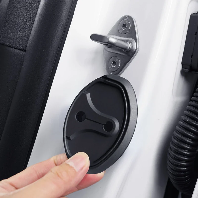 

For Audi A1 A3 A4 A6 A5 A7 A8 S3 S4 S5 S6 S7 RS4 Q3 2007-2022 Silica Gel Black Car Door Lock Cover Trim Sticker Car Accessories