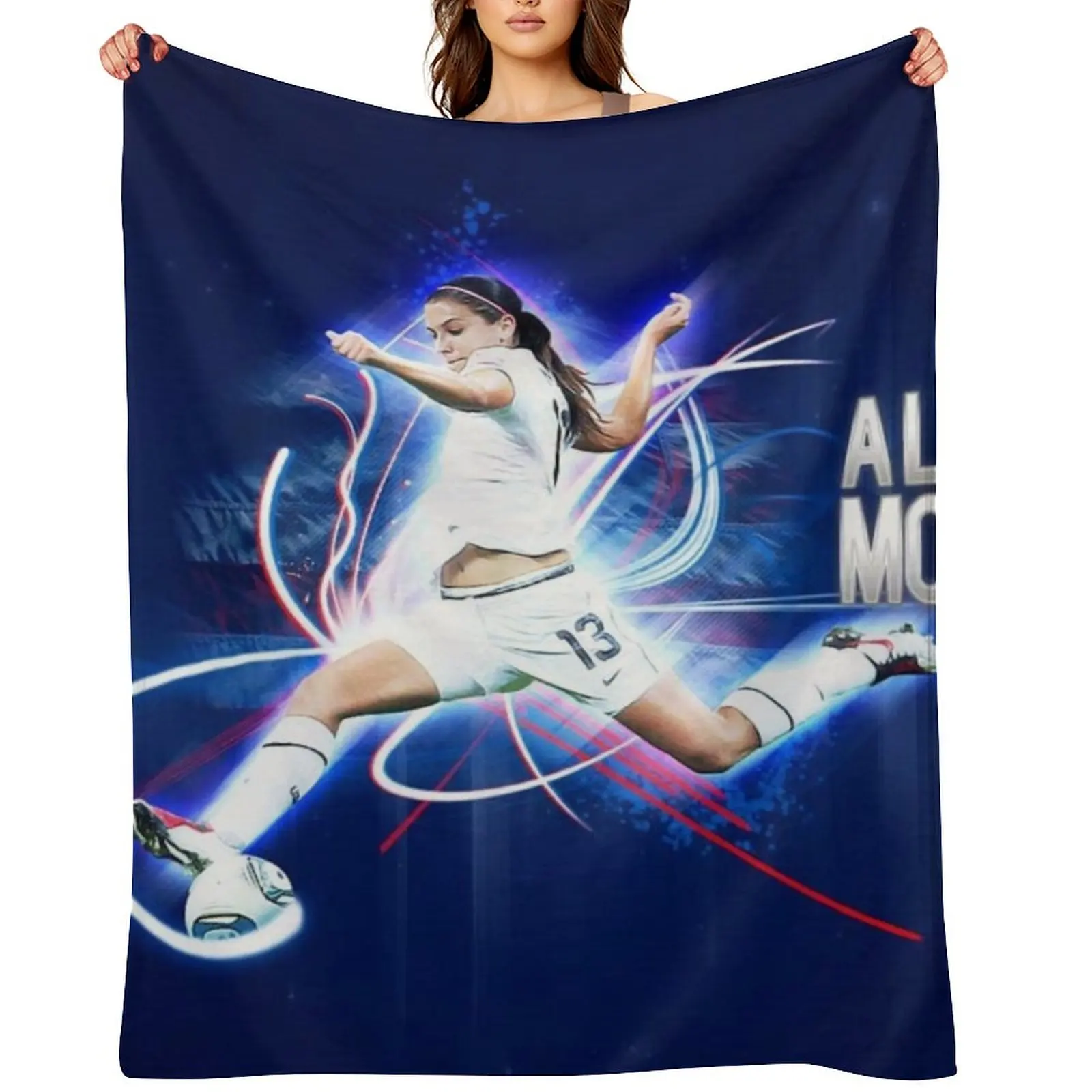 Alex morgan -007 رمي بطانية لبطانيات الأريكة المزخرفة للأرائك والسرير والبطانيات الحرارية العصرية #2