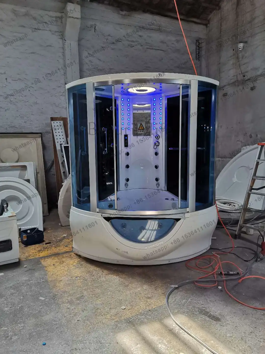 1390X1390X2150mm Double Person Bathroom Steam Shower Enclosure Mult-Functional Computer Control Wet Sauna Room