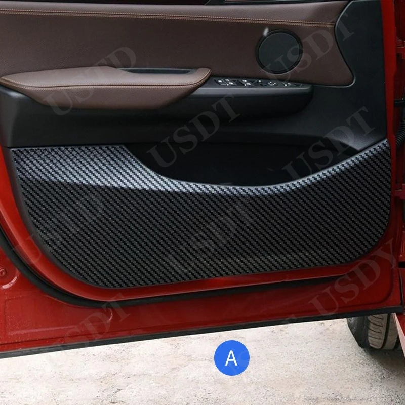 

Fit for BMW X3 X4 2010 2011 2012 2013 2014 2015 2016 2017 Leather Carbon Fiber Sticker Door Anti Kick Cover Protection