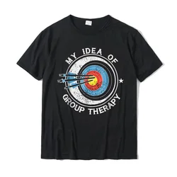 Archery Is My Idea Of Group Therapy T Shirts Comfortable Cute Cotton Tops Tees Print For Men