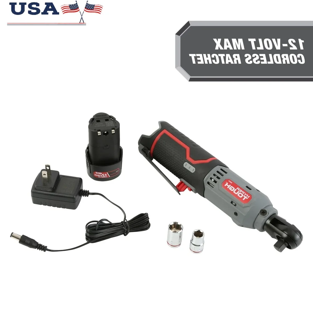 

12V Max Lithium-Ion Cordless Ratchet 3/8-inch Drive 1.5Ah Battery Charger LED Light Torque 400in-lbs Variable Speed DIY Auto