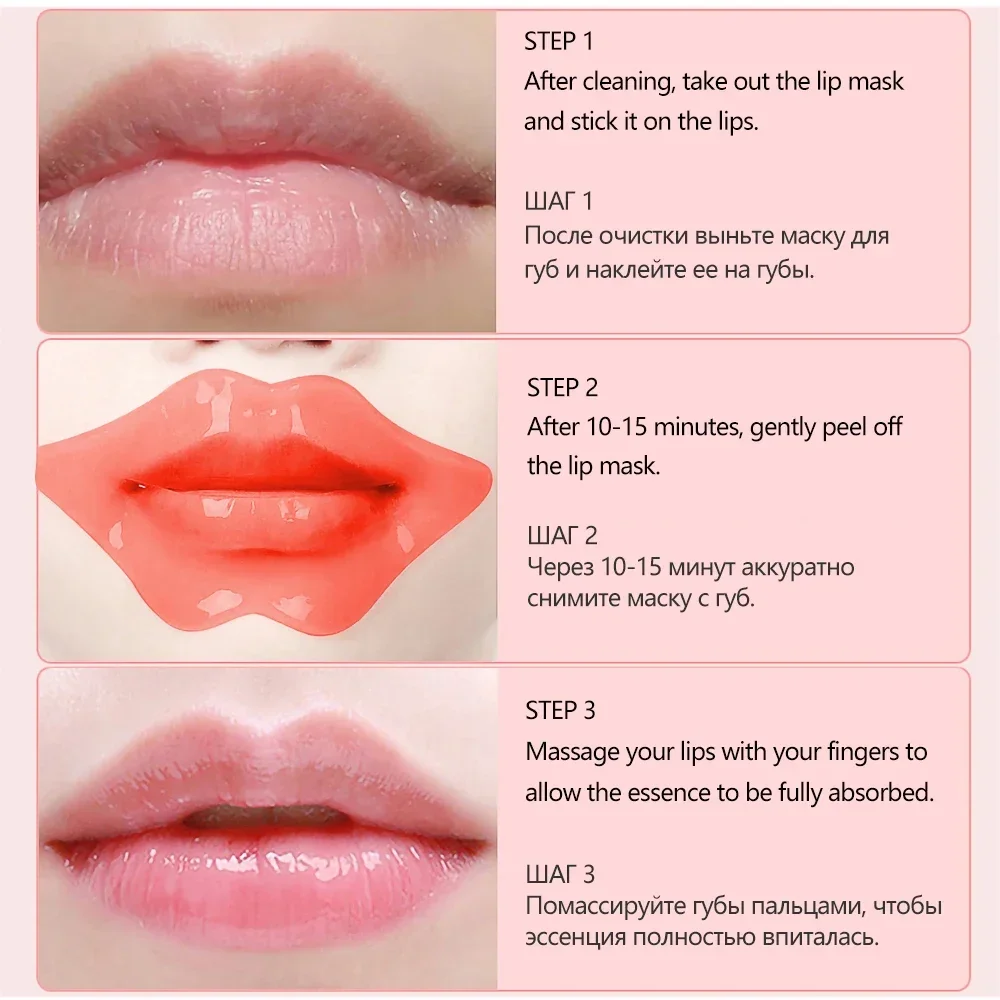 Vitamin C Moisturizing Skincare Lip Mask Reducing Lip Wrinkles Repair Skin Lip Patches Face Care Masks Recreate Sexy Lips image 5