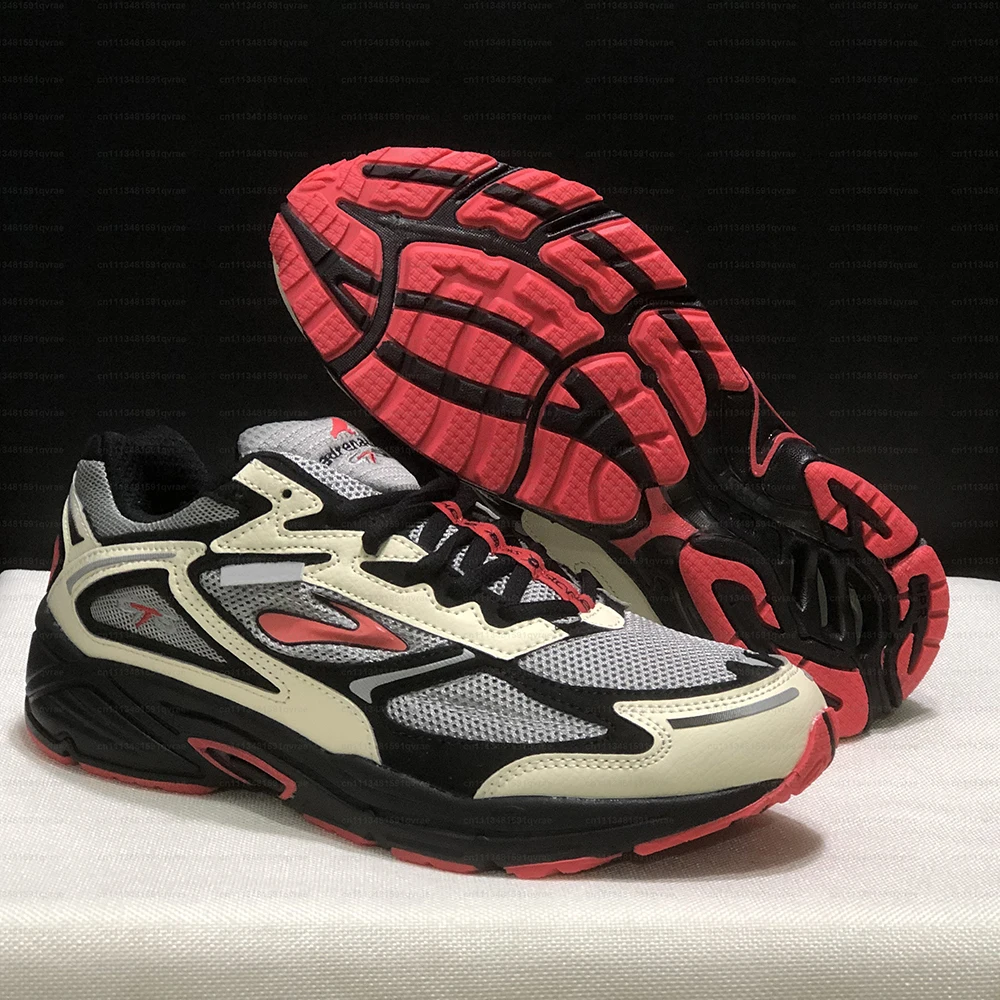 

4 Running Shoes Dark Atomic Blue Tan Men Women Long-Distance Road Sport Training suspension Sneakers