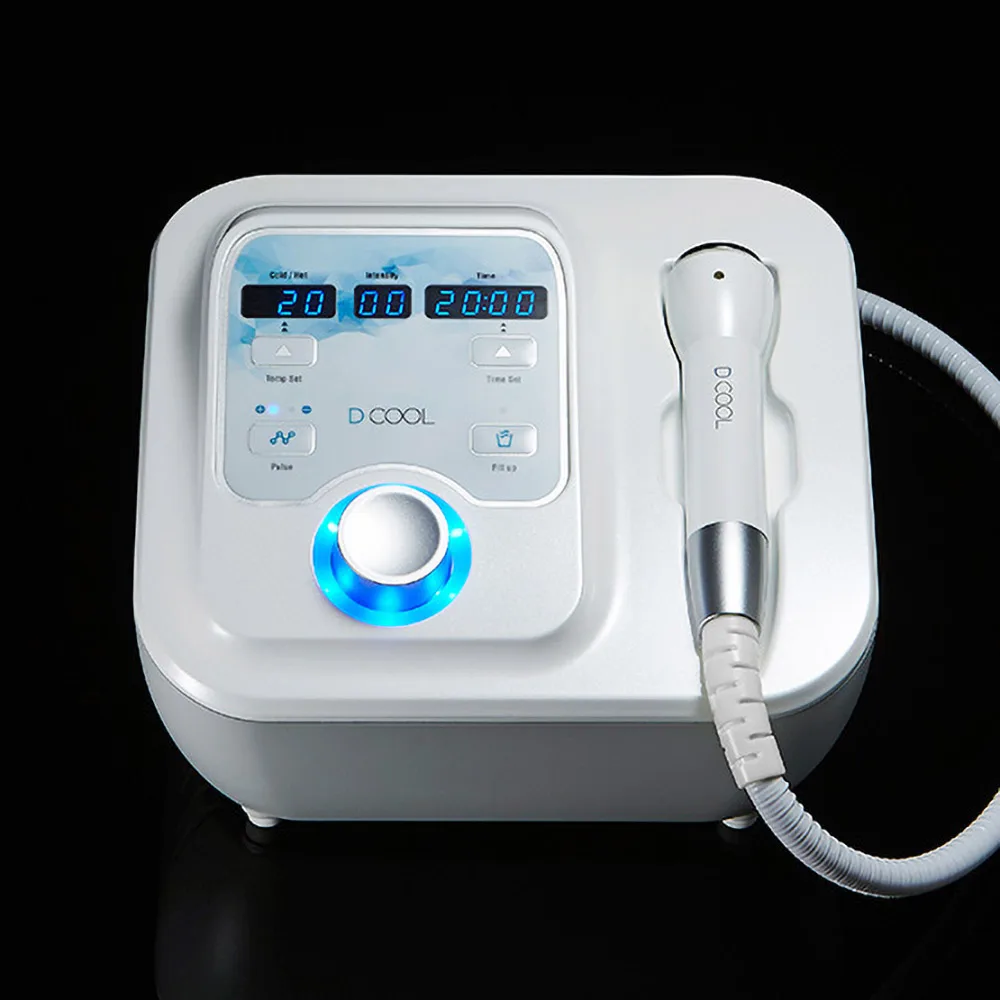 Dcool Portable Cool + Hot + EMS For Skin Tightening Anti Puffiness Facial Electroporation Machine Beauty device