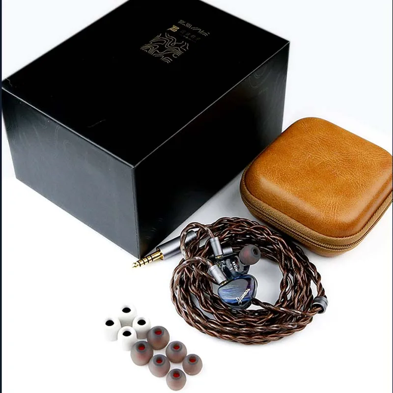 JUZEAR Klar 10 mm LCP 1DD HiFi IEMs Dynamische In-Ear-Kopfhörer DJ-Monitor-Ohrhörer 2-polig 0,78 mm 18AWG 6N Einzelkristall-Kupferkabel