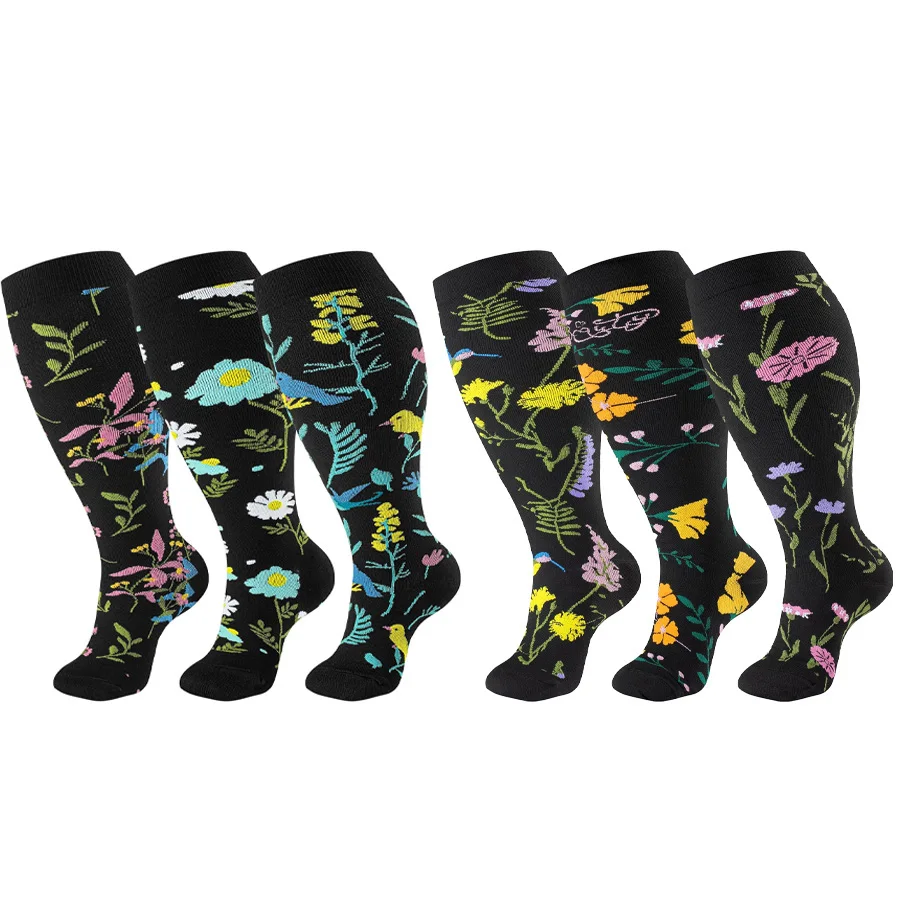 

Очень широкие компрессионные носки больших размеров для женщин и женщин Спортивные носки до середины икры для бега, езды на велосипеде и путешествий