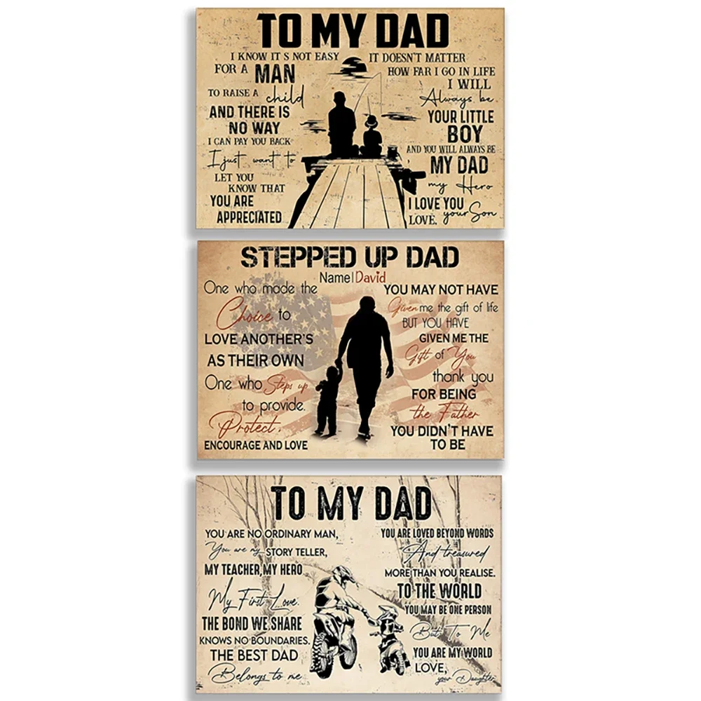 Dad Poster, To My Dad, Dirt Bike Dad, Dad Fishing, Baseball Dad and Daughter, Truck Driver Poster, Son's Father's Day Gift