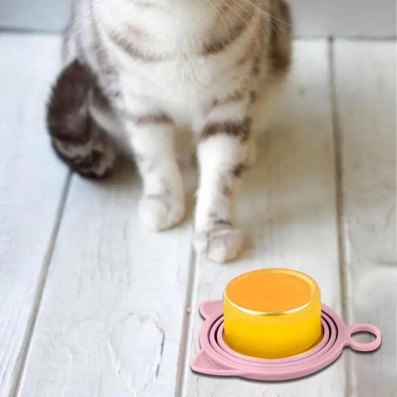 Pet Can Sealer Reusable Pet Food Can Spoon With Lid Silicone Can Lids For Dog And Cat Food With Multifunctional Canning Spoon