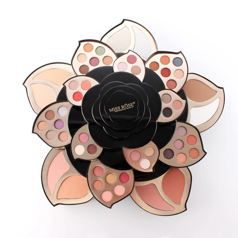 Black Rose Shape Multi-function Makeup Palette Profession Full Set Of Makeup Waterproof Lasting Cosmetic Set NEW TSLM2