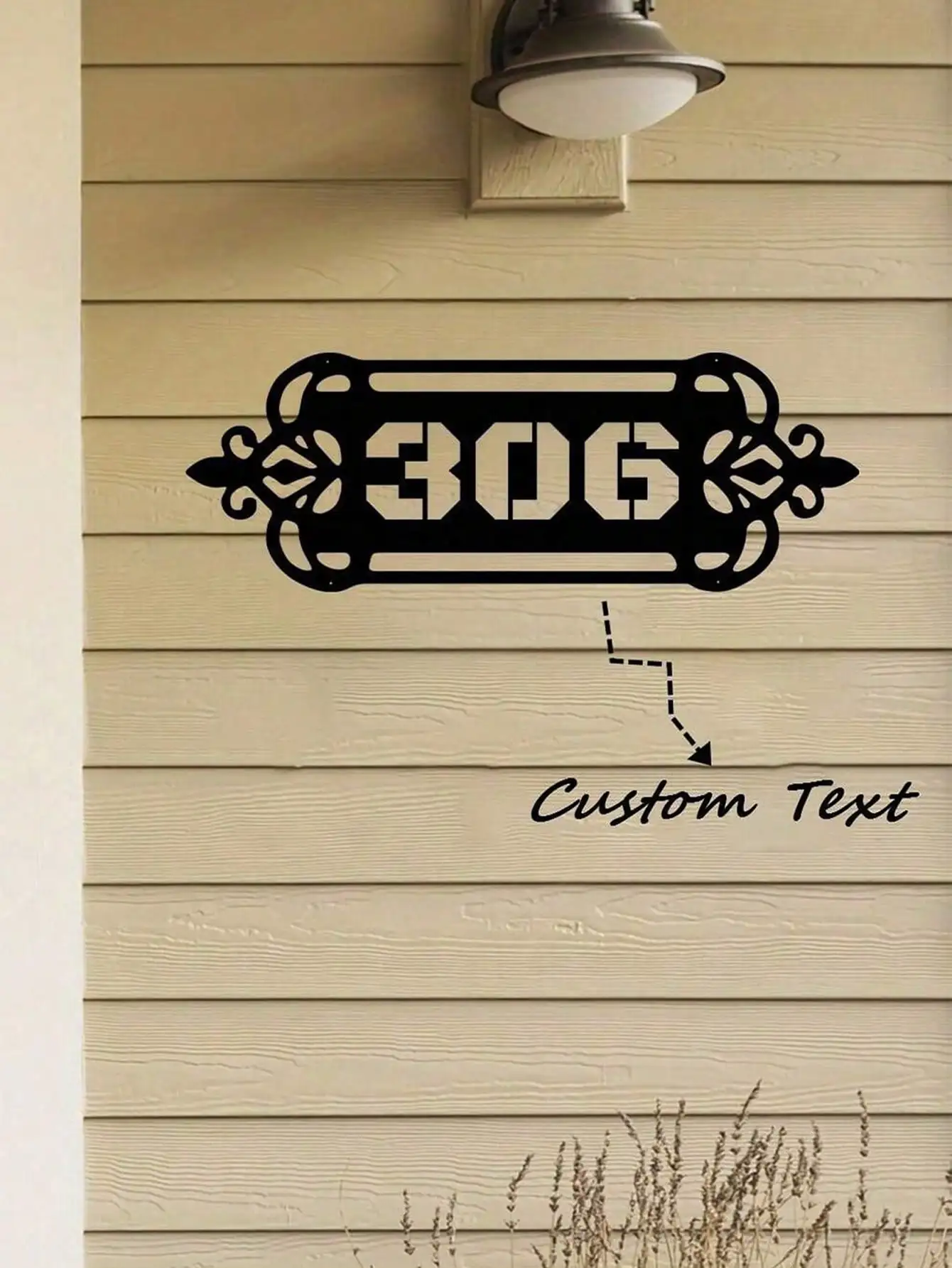 

Custom Metal Address Plaque Outdoor House Number Sign Modern Street Name Plate Rustproof Home Decor Housewarming Gift