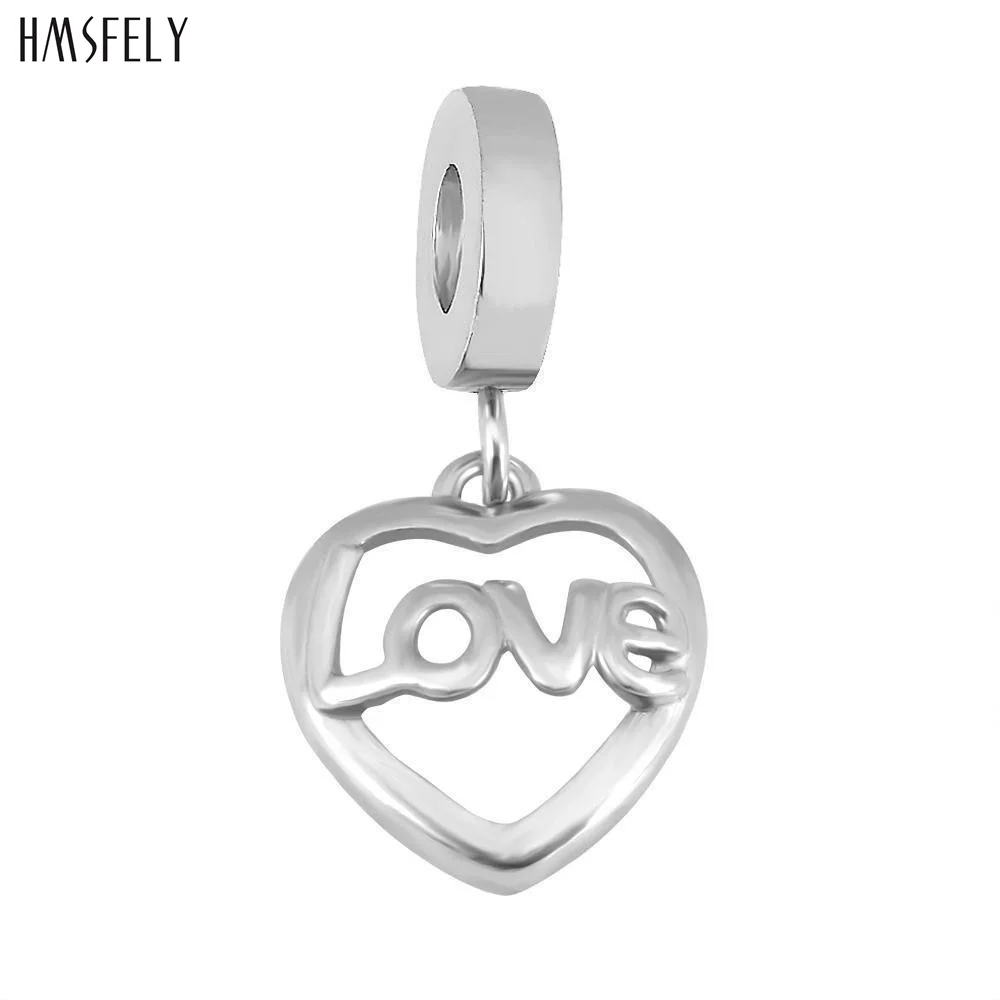 

HMSFELY Love Design Pendant For DIY Bracelet Necklace Jewelry Making Charm Beads Bracelets Parts