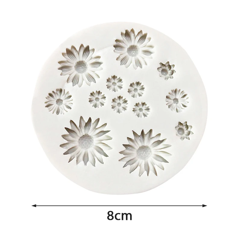 Daisy Wild Chrysanthemum Flower Shape Silicone Mold Baking Mold Fondant Cake Decorating Tools Resin Mould