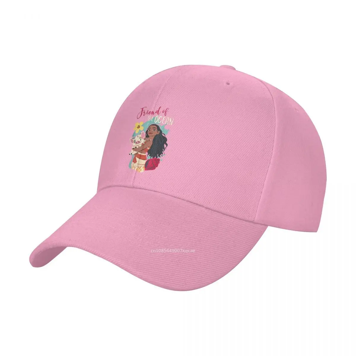 Moana & Pua Hug Friend Of The Ocean Baseball Caps Men Women Hip-Hop Sun Dad Hat Breathable Polyester Fishing Summer Hat