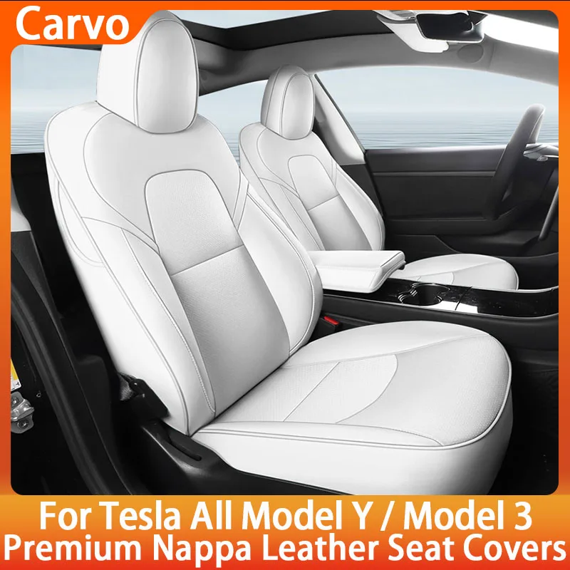 

Чехлы для сидений автомобиля из перфорированной искусственной кожи с полным покрытием на 360 градусов для Tesla Model Y Juniper и Model 3 Highland, аксессуары