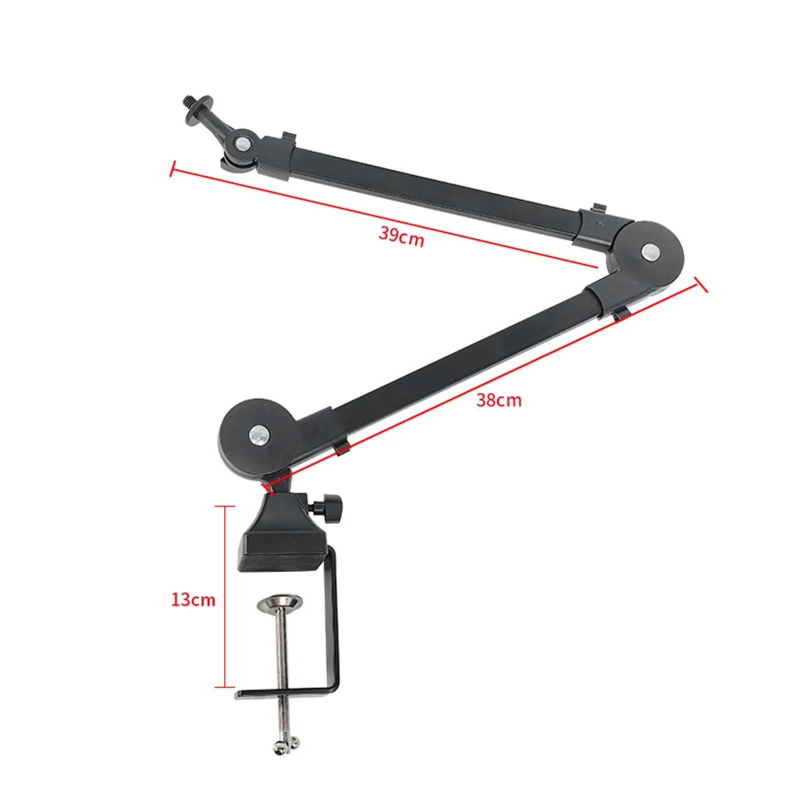 Brazo de soporte para micrófono de transmisión, accesorio de montaje de escritorio, práctico Clip en el montaje de soporte del Cable, rotación de