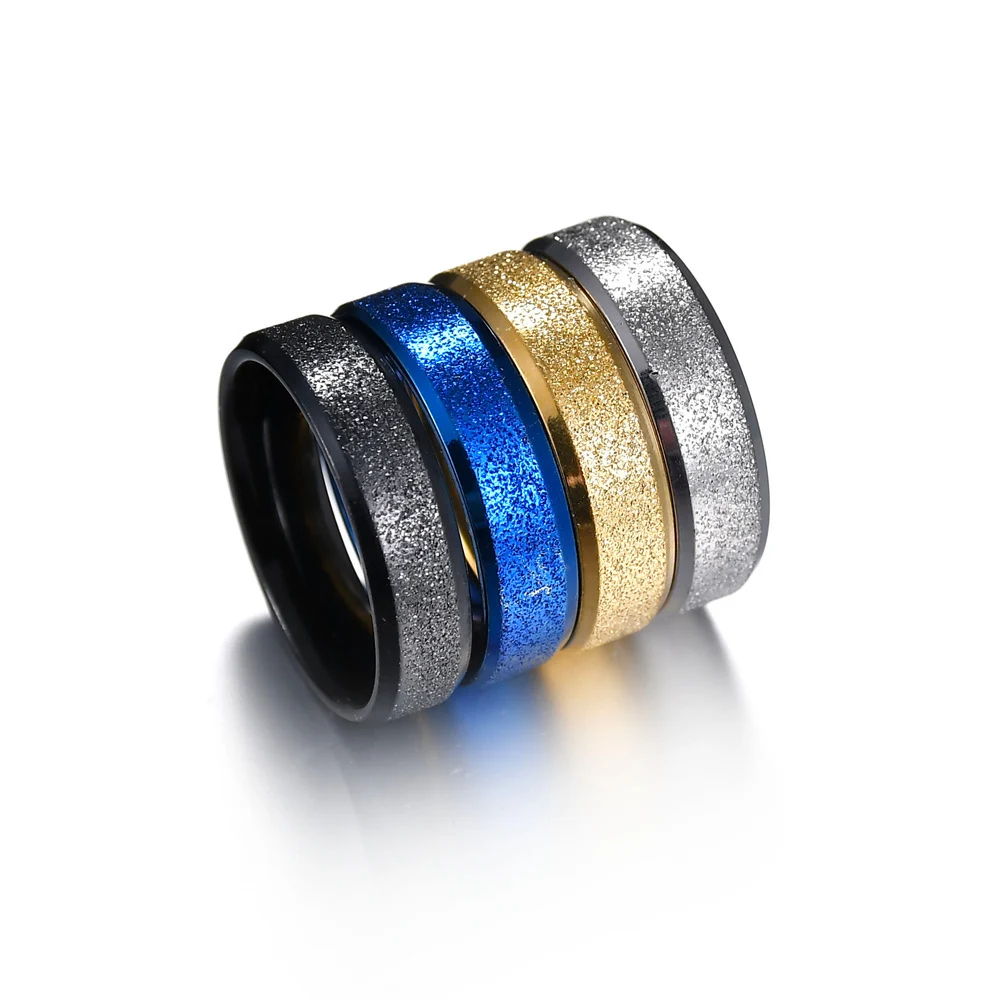 Dull Polish Black Titanium Ring For Men and Women  Jesus Cross Ring Letter Bible Prayer Finger Rings