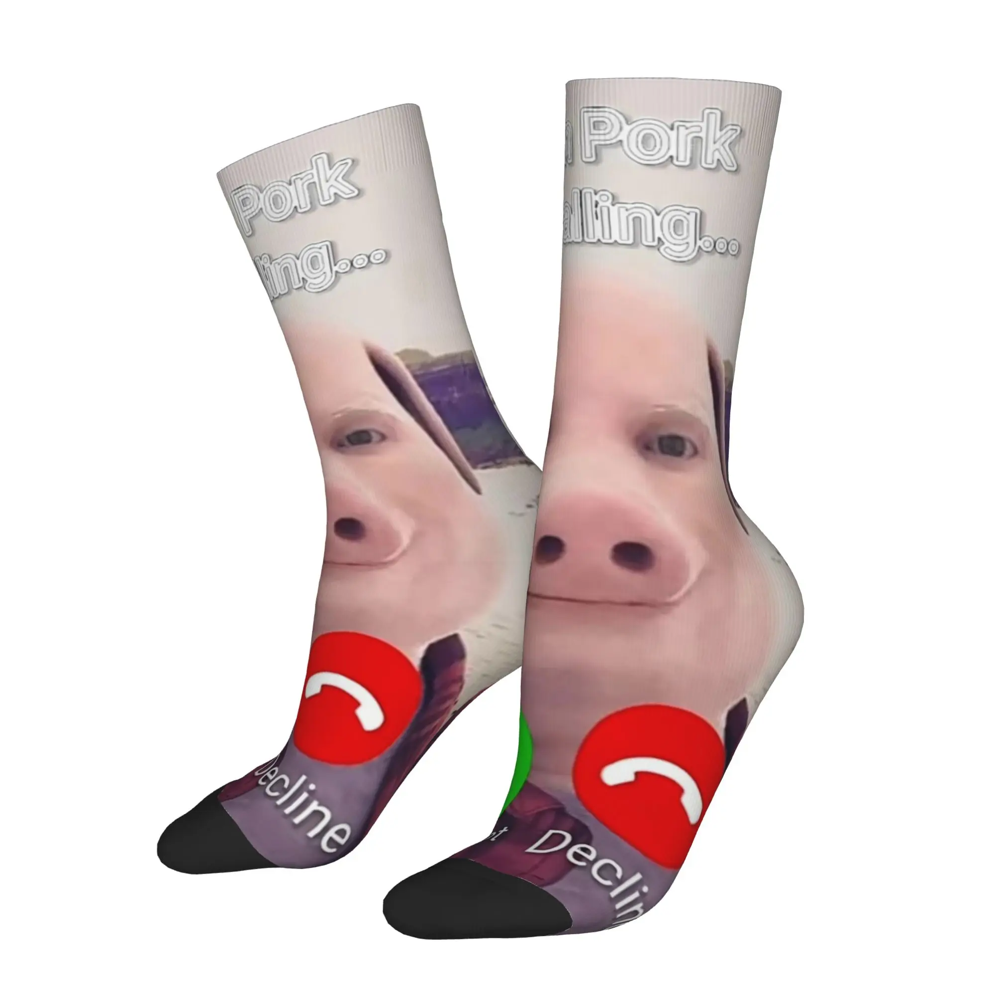 John Pork Is Calling Funny Meme Socks Merchandise For Men Women  Soft Socks Soft Birthday Present