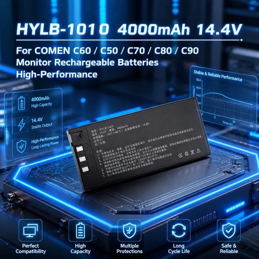 High-Quality New HYLB-1010 4000mAh 14.4V Battery For COMEN C60 C50 C70 C80 C90 Monitor Rechargeable Batteries High-Performance