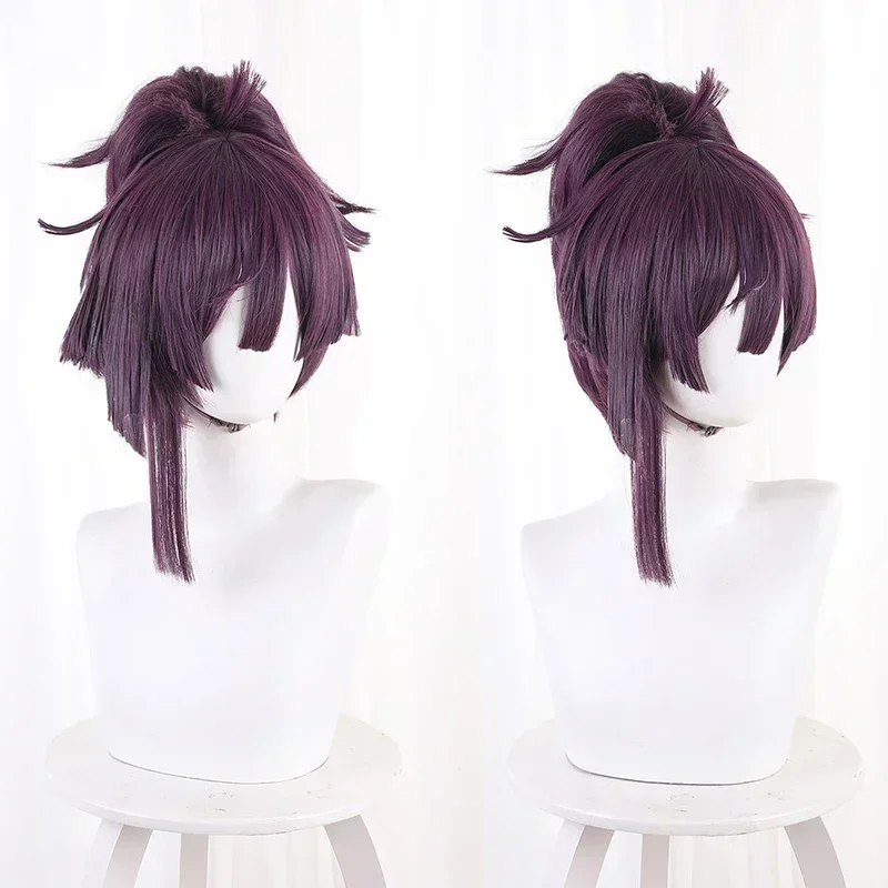 أنيمي Jigokuraku Yuzuriha تأثيري حلي الجحيم الجنة شعر مستعار تأثيري Kunoichi الزي الثعلب سومير الأرجواني موحدة هالوين