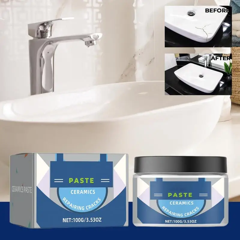 Porcelain Repair Pates Ceramic Bath Basin Fix Filler Tub Tile Repair 100g Tile Repair Agent Glue Marble Floor Tile Pit Repair