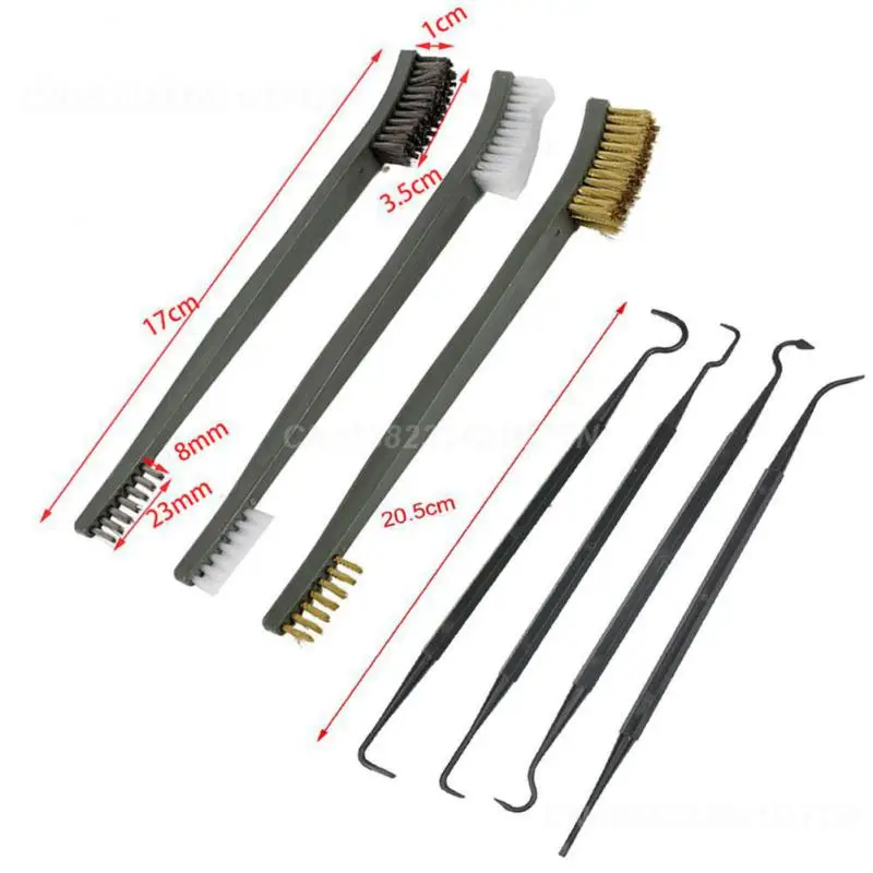 Rifle Cleaning Brush Scaling Steel Wire Cleaning Brush Brush Wire Brush Multi-role Cleaning Kit Cleaning Tool Double