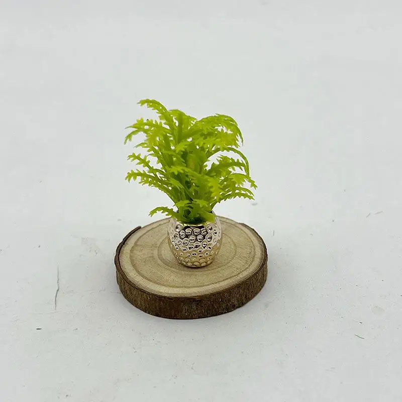 

Dollhouse 5Pcs Mini Potted Plants 112 Scale Green Model for Micro Garden Scene DIY Decor Accessories