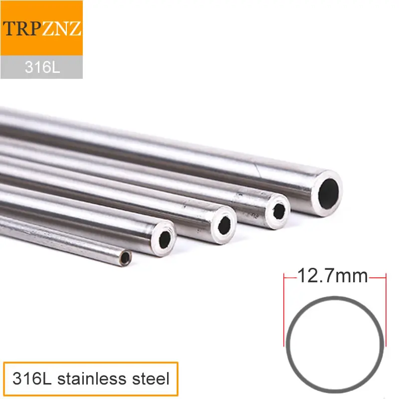 

316L stainless steel tube OD 12.7mm 1/2inch Bright inside and outside Sanitary pipe laboratory food Gas transmis