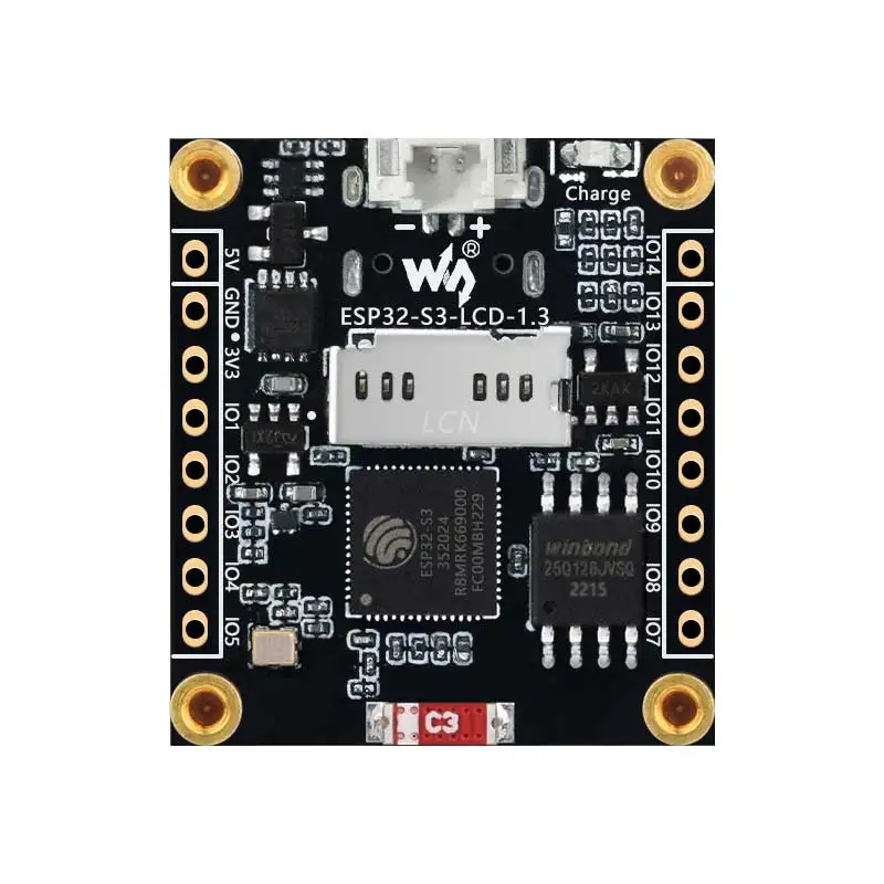 ESP32 S3 บอร์ดพัฒนา 1.3 นิ้วหน้าจอ LCD 240x240 QM18658 Sensor SD slot WiFi/BLE5.0 มินิทีวีสําหรับ Arduino