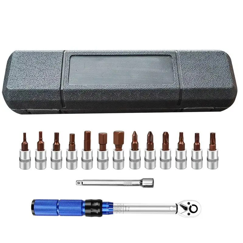 

Torque Wrench For Bike Mountain Bike Tool Set Adjustable Wrenches Torque Tools Sets With Socket Extension Bar Included For Most