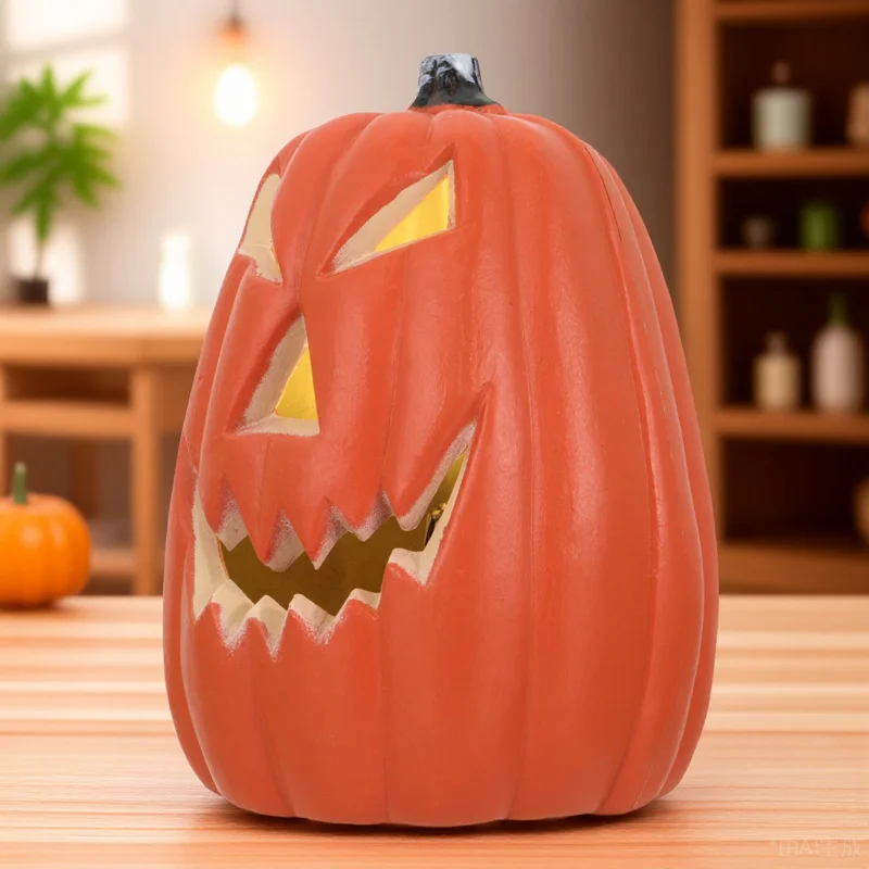

Halloween Pumpkin Light Decoration Creative Festival Ornament Long Lasting Reusable Pumpkin Lamp for Home Office Party Decor