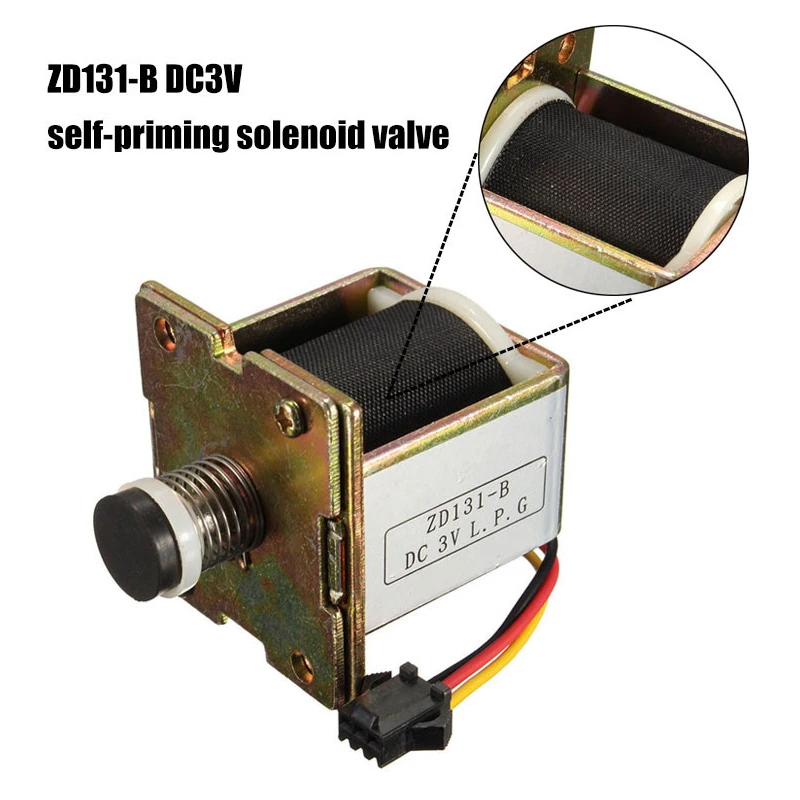Válvula Solenoide DC3V Para Calentador De Agua De Gas | Accesorio ZD131-B De Metal | Conexión Fiable Cabezal Goma 14mm | Repuesto Universal