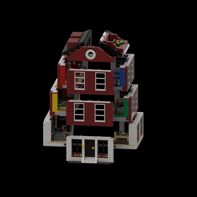 2233-teiliges Konstruktionsset 4-stöckiges Haus MOC Anpassbares Modulares Baustein-Set Kreatives Design Lehrreiches DIY Jungen Urlaubsspielzeug Geschenke