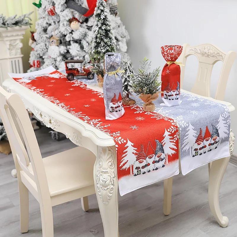 

Christmas Tablecloth Xmas Decoration Supplies Fabric Table Runner Christmas Table Decoration