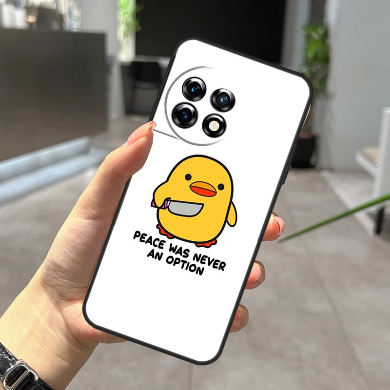 Duck With Knife Duck Cute Case For OnePlus 11 10 9 Pro 9RT 8T 10T Ace 2 Cover For OnePlus Nord CE 2 Lite N10 N20 2T