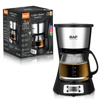 RAF Wholesale Black Anti-drip Electric Coffee Machine Home Use Easy Operation and Easy Clean Coffee Machine