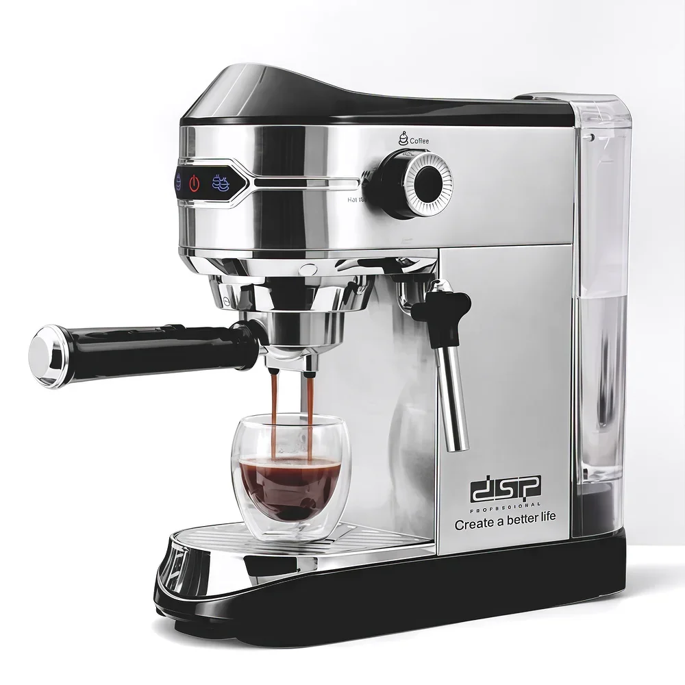 

15Bar Espresso Machine for Home Use Semi-Automatic Coffee Maker with Milk Frother for Cappuccino & Latte Small Kitchen Appliance