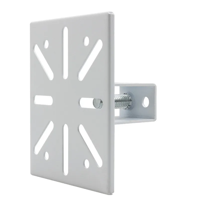 White Steel Structure Universal Vertical Pole Mount Stand Security CCTV Camera Bracket Railing Auxiliary Mount Projector Holder