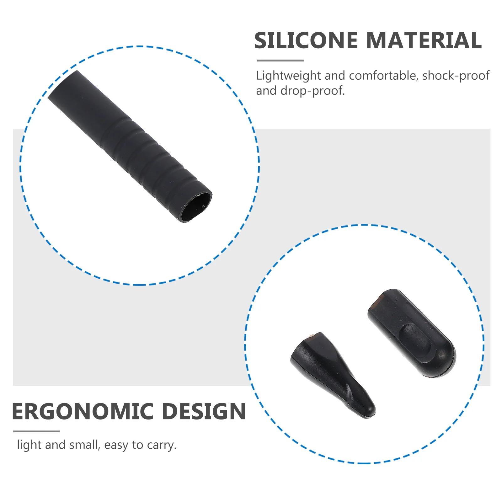 2 Sets Silicone Pen Case Silica Gel Stylus Holder Sleeve