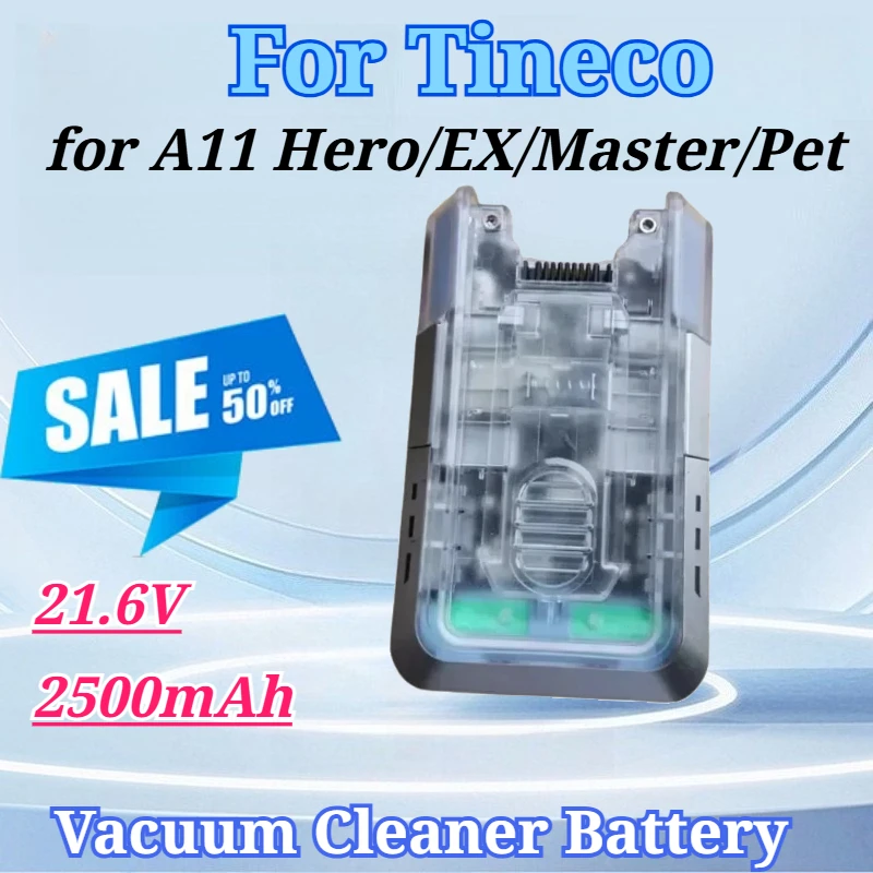 

For A11-06 21.6V 2500mAh Battery for Tineco A11 Hero/EX/Master/Pet Cordless Vacuum Cleaner Accessories Rechargeable Battery