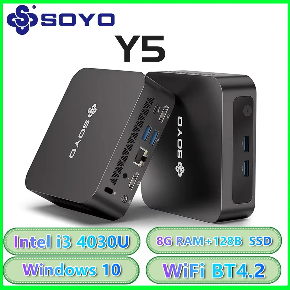 SOYO Mini PC Y5AIR Intel i5 4250U & Y5PLUS i7 4600U CPU 8G RAM