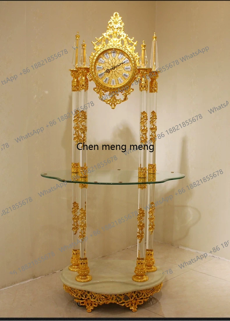 

Chinese-style creative living room Home multi-functional with shelves Floor-to-ceiling clock meeting room High-end decoration