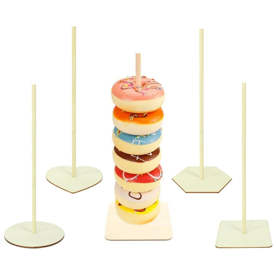 1/3pc Holz Donut Stehen Hochzeit Dessert Tisch Halter Dekoration Party Lebensmittel Display Geburtstag Urlaub Party Küche Backen versorgung
