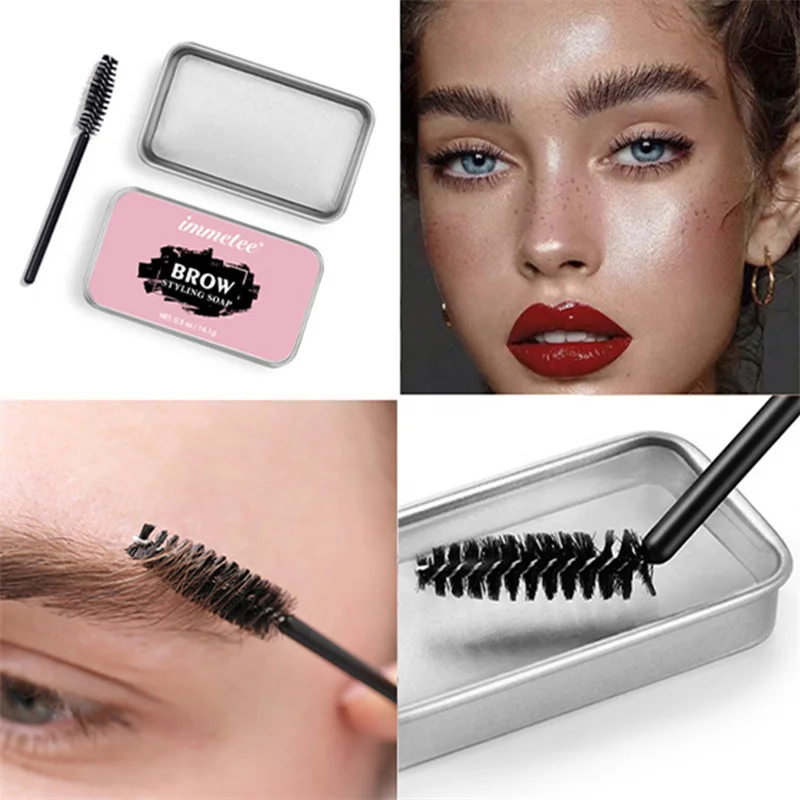 Jabón para cejas, cera para cejas, jabón resistente al agua, sujeción de larga duración, Gel transparente para cejas, Kit de jabón para cejas