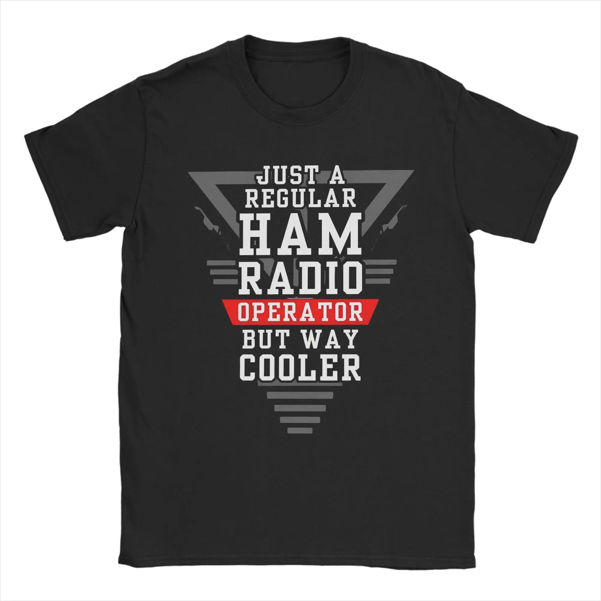 Funny Regular but Cooler Ham Radio Operator T Shirt Men Round Neck Short Sleeve Tops  Cotton Summer Tops